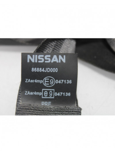 Recambio de cinturon seguridad delantero derecho para nissan qashqai (j10) 360 referencia OEM IAM 86884JD000