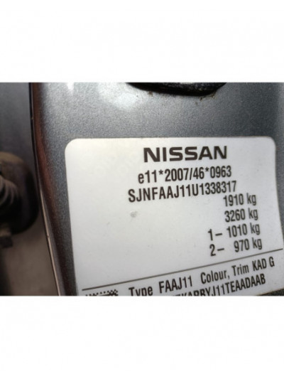 nissan qashqai (j11) del año 2015