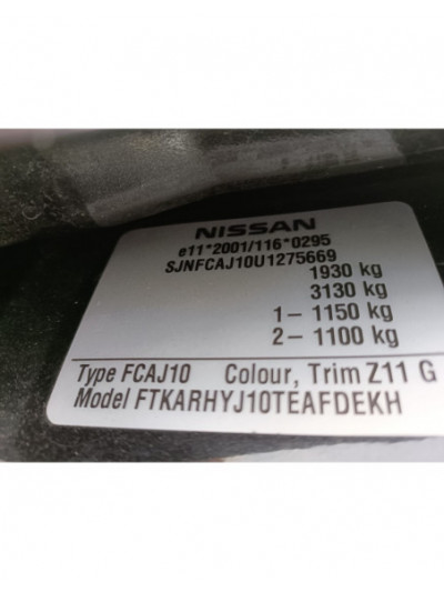 nissan qashqai (j10) del año 2008