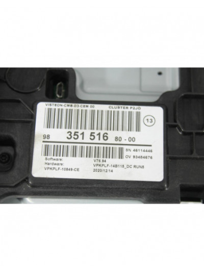 Recambio de cuadro instrumentos para opel corsa f (p2jo) 1.2 (68) referencia OEM IAM 9835151680/983515168000