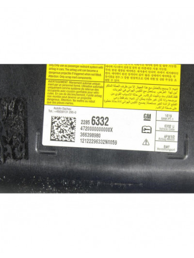 Recambio de airbag delantero derecho para opel insignia a (g09) 2.0 cdti (68) referencia OEM IAM 22856332