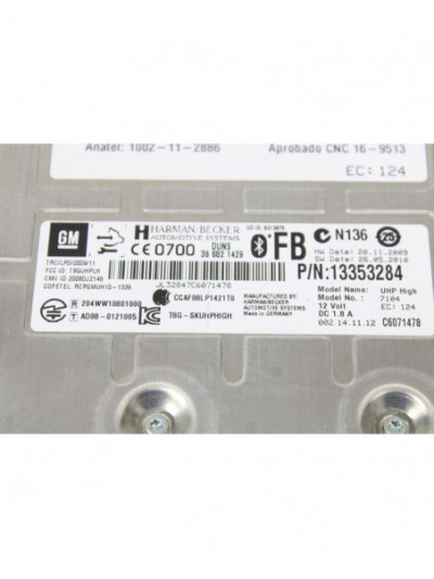 Centralita bluetooth OPEL ASTRA J LIM. Selective 2013