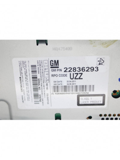 Recambio de sistema audio / radio cd para opel astra j gtc selective referencia OEM IAM 22836293