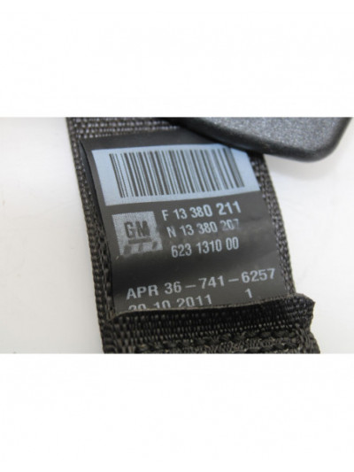 Recambio de cinturon seguridad trasero derecho para opel astra j gtc selective referencia OEM IAM 13380211