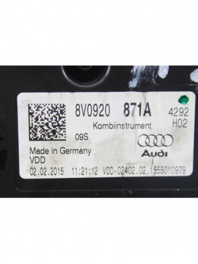 Recambio de cuadro instrumentos para audi a3 (8v) ambiente referencia OEM IAM 8V0920871A