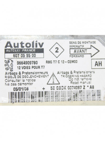 Recambio de centralita airbag para peugeot 308 sport referencia OEM IAM 9664909780