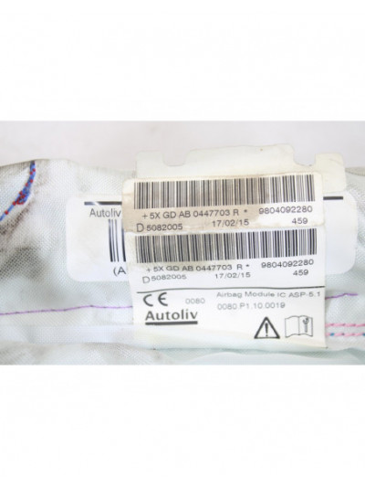 Recambio de airbag cortina delantero derecho para peugeot 208 access referencia OEM IAM 9804092280