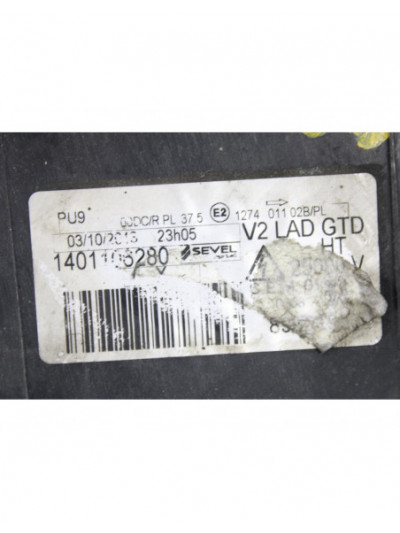 Recambio de faro izquierdo para peugeot 807 2.0 referencia OEM IAM 1401106280