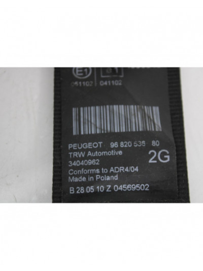 Recambio de cinturon seguridad trasero izquierdo para peugeot 5008 premium referencia OEM IAM 9682053680