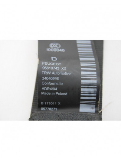 Recambio de cinturon seguridad delantero derecho para peugeot 3008 access referencia OEM IAM 96819743X