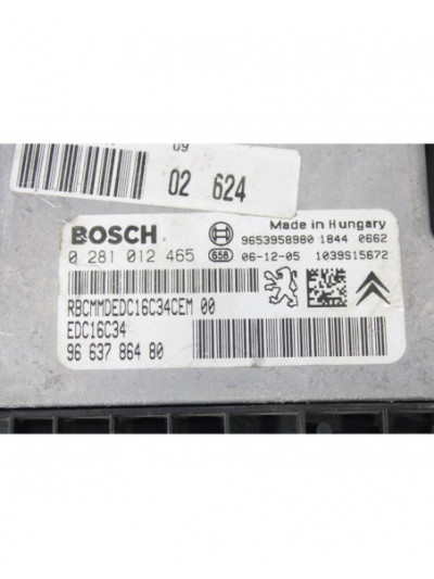 Recambio de centralita motor uce para peugeot 207 sw 1.6 hdi fap referencia OEM IAM 9663786480