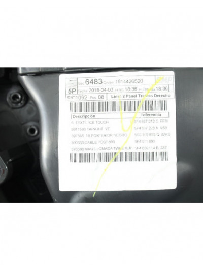 Guarnecido puerta trasera derecha SEAT LEON 1.6 TDI 2018