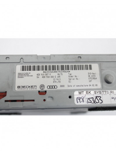 SISTEMA NAVEGACIÓN GPS AUDI A5 COUPE 2.7 TDI 2008 REF. AUDI A5 COUPE 2.7 TDI 2008 REF. AUDI A5 COUPE 2.7 TDI 2008
