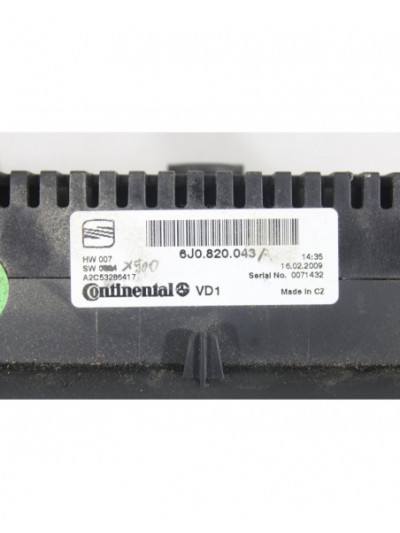 Mando calefaccion / aire acondicionado SEAT IBIZA SC FR Tech 2011