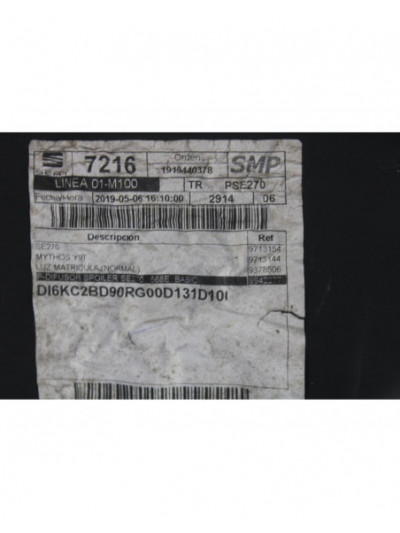 Paragolpes trasero SEAT IBIZA ST 1.0 TSI 2020