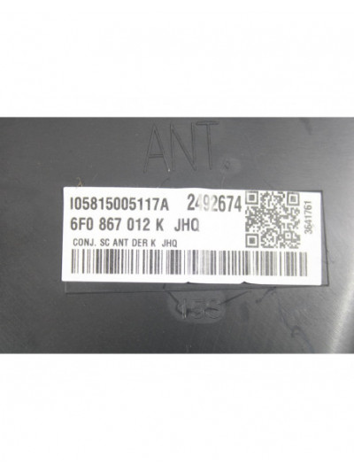 Guarnecido puerta delantera derecha SEAT IBIZA ST 1.0 TSI 2020