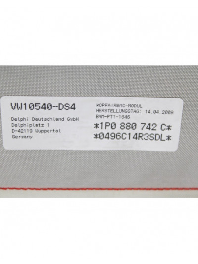Recambio de airbag cortina delantero derecho para seat leon (1p1) reference ecomotive referencia OEM IAM 1P0880742C