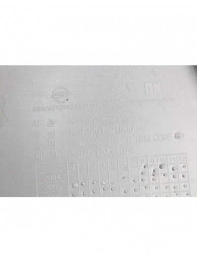 Recambio de guarnecido puerta delantera derecha para ssangyong rodius xdi limited referencia OEM IAM 7220121000