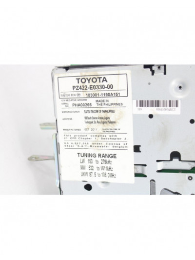 Recambio de sistema navegacion gps para toyota auris (_e15_) 1.4 d-4d (nde150_) referencia OEM IAM 1030011190A151